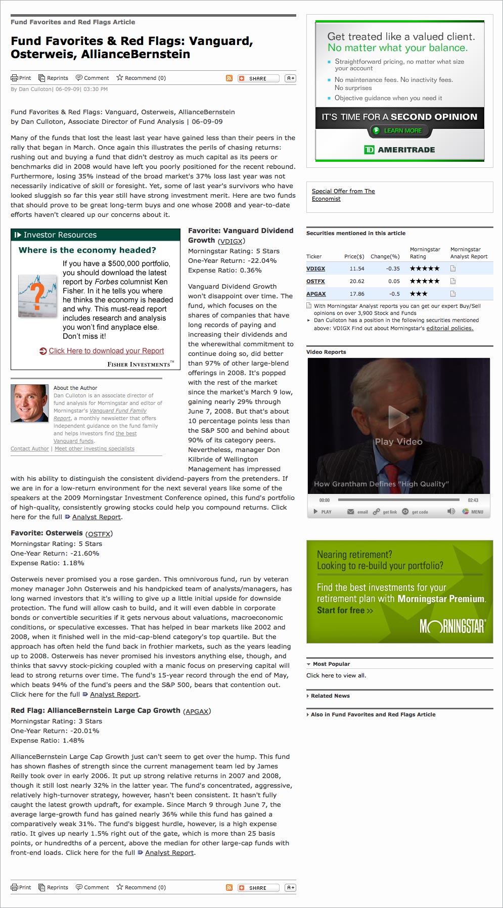 Fund Favorites & Red Flags