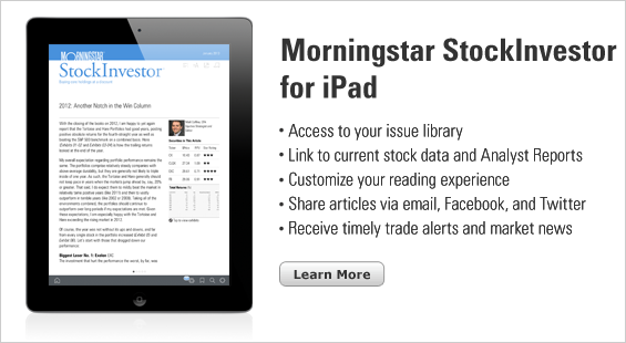 Morningstar Mobile for iPhone, BlackBerry and Android